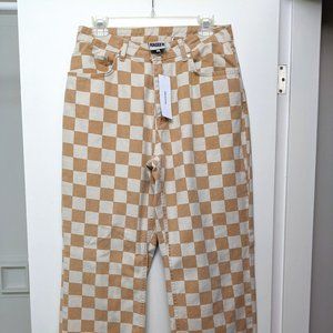 Ragged Priest Checkered Jean NWT